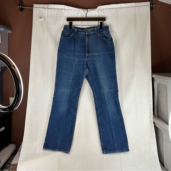 LL BEAN Women’s Size 18 Denim Jeans VINTAGE RETRO High Rise Straight Fit USA - Picture 2 of 16